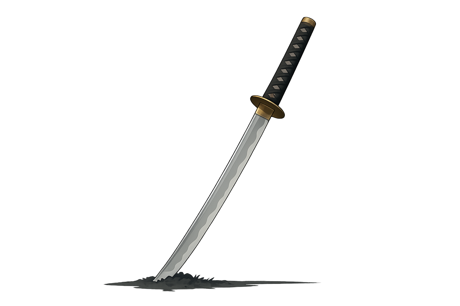Katana planted in the ground (real image preferred)